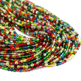 5 LINES PACK' 2 MM MINI HYDRO MULTI BEADS' 14-15 INCHES LONG