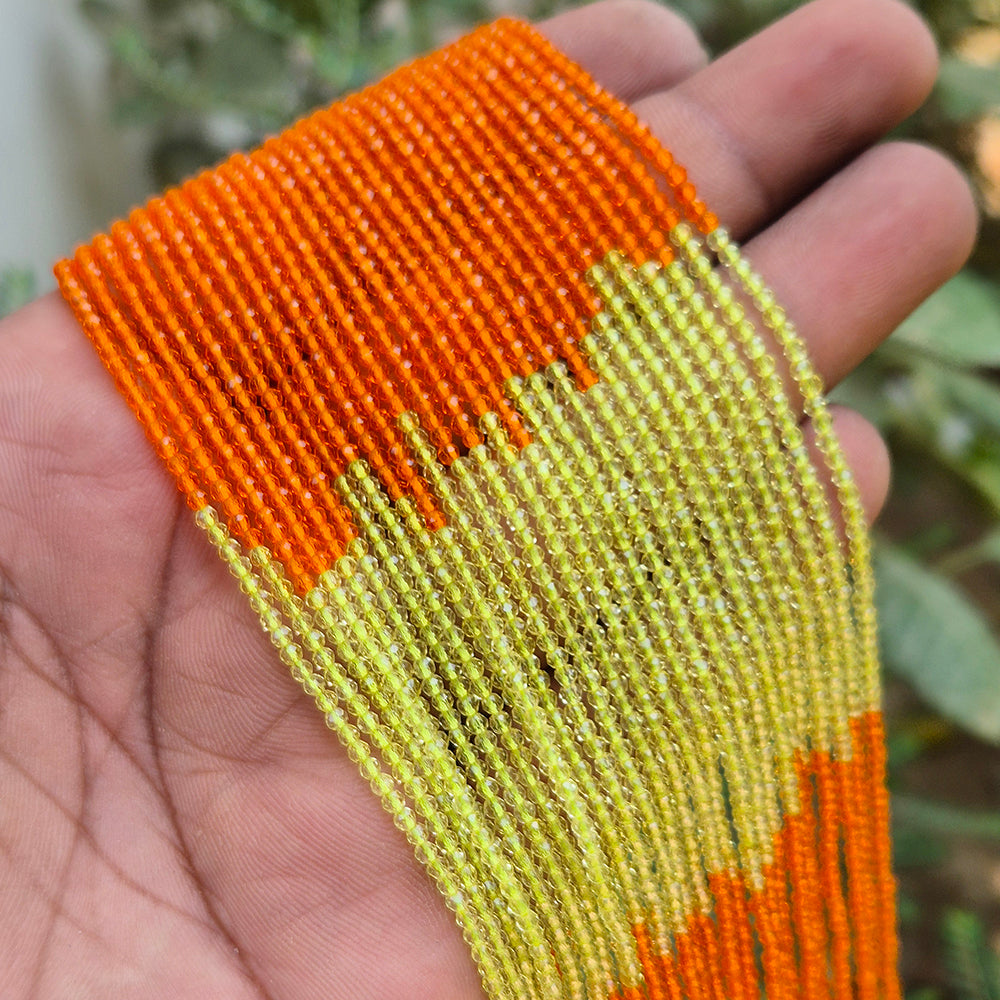 1 LINE/STRING PACK' 2 MM MINI DUAL SHADE HYDRO BEADS' 14-15 INCHES LONG