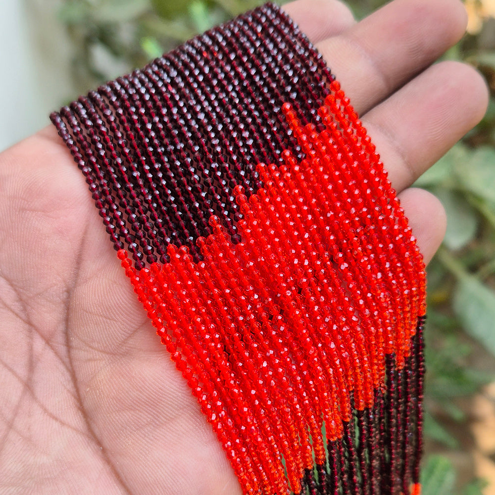 1 LINE/STRING PACK' 2 MM MINI DUAL SHADE HYDRO BEADS' 14-15 INCHES LONG