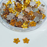 50Grams Pkg. 8 Colors Choice ! 6mm Flower Rhinestone Acrylic Embellishments (No Hole) | Flatback Plastic Stones for Jewelry & Craft
