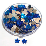 50Grams Pkg. 8 Colors Choice ! 6mm Flower Rhinestone Acrylic Embellishments (No Hole) | Flatback Plastic Stones for Jewelry & Craft