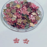 50Grams Pkg. 8 Colors Choice ! 6mm Flower Rhinestone Acrylic Embellishments (No Hole) | Flatback Plastic Stones for Jewelry & Craft