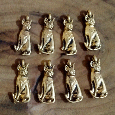 10 Pcs Pack Rabbit Gold Jewelry Making Charms In Size 10x22mm about