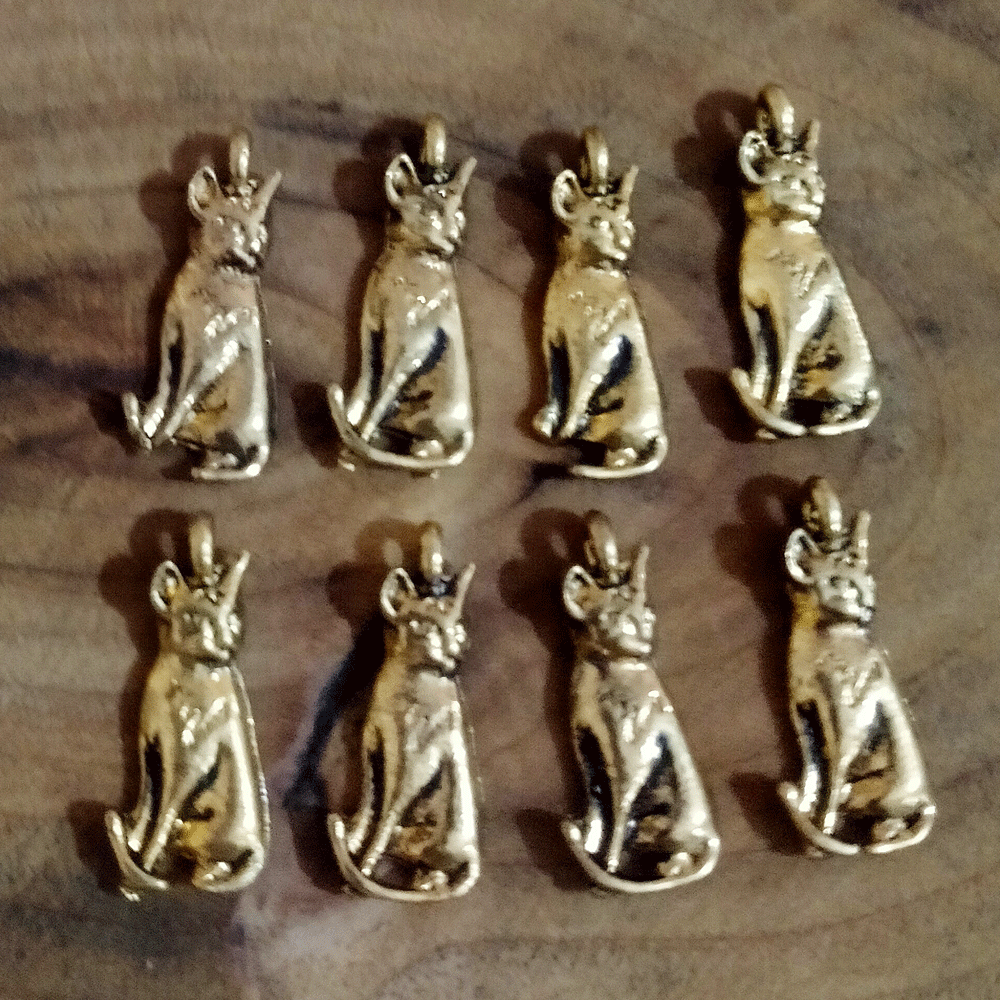 10 Pcs Pack Rabbit Gold Jewelry Making Charms In Size 10x22mm about