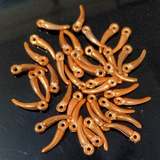 5x18mm ACRYLIC LIGHT WEIGHT CHARMS, SOLD PER PACK OF 100 PCS (Copper)