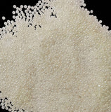 25 grams pkg. 11/0 size (2mm) Whiter Alabaster luster glass seed beads, Matubo Czech Glass Beads
