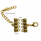 10pcs Gold antique extension chain findings for multi row necklace and bracelets making