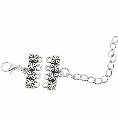 10pcs Silver antique extension chain findings for multi row necklace and bracelets making