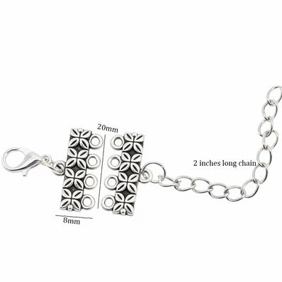 10pcs Silver antique extension chain findings for multi row necklace and bracelets making