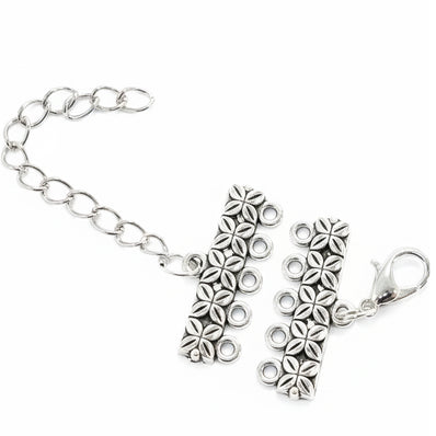 10pcs antique Silver extension chain for multi row necklace and bracelets making