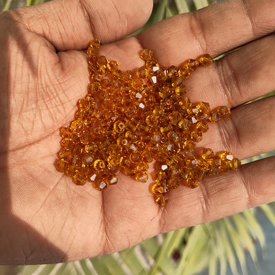 500 Pcs Brown 4mm Crystal Bicone faceted glass beads