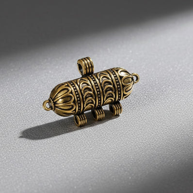 2 PIECES PACK' 20x43mm MM Gold OXDIZED HOLLOW TABIZ CHARMS