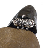 2 PIECES PACK' 20x43mm MM SILVER OXDIZED HOLLOW TABIZ CHARMS