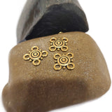 20pcs, 4 loop connector charms for jewelry making gold antique size about 12~14mm
