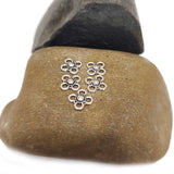 40pcs, Silver Oxidized Plated Fine Metal craft Connector Jewelry making Findings 4 loops 10x15mm