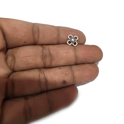40pcs, Silver Oxidized Plated Fine Metal craft Connector Jewelry making Findings 4 loops 10x15mm