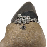 30pcs pkg. small charms silver antique finish limited addition size about 8x11mm