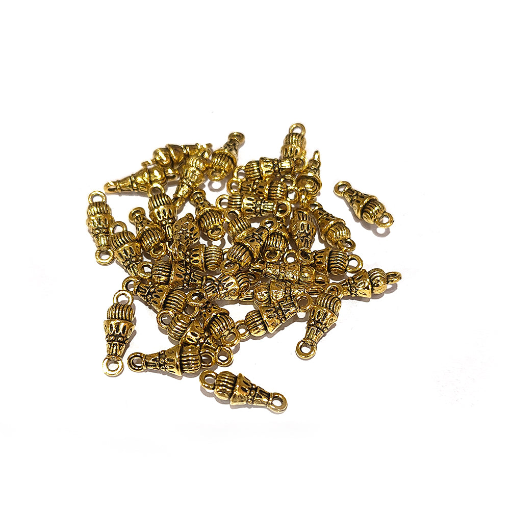 40pcs Gold double loop connector findings for jewelry making size about 5z14mm