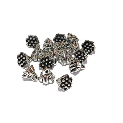 20pcs pack, flower bail charms, Limited addition, silver antiqued in size about 7~8mm