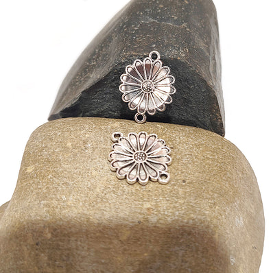 20pcs double loop charms, connector findings silver antique, size about 18x24mm