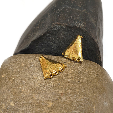 10pcs pkg. 22k gold plated anti tarnish spacer bar gold 3 hole size about 16mm