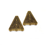 10 PCS PACK, 3 HOLE SPACER BAR, OXIDIZED GOLD PLATED, IN SIZE ABOUT 27X24 MM, BEST FOR MULTI ROW JEWELRY MAKING