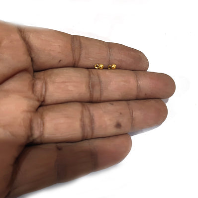 200pcs small loop ball charms, size 3mm Ghunghroo ball Gold antique