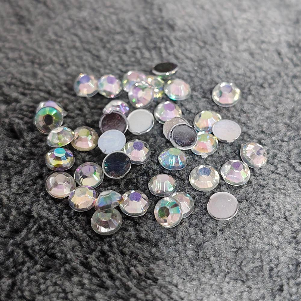 500 Pcs pack Round Acrylic stone for adornment Size 4mm mentioned on image
