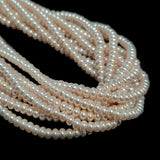 1 STRING/LINE PACK' 3x2 MM'ROUNDEL SHAPE SHELL PEARL