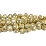 8mm, Coin Shape Shell Pearl Beads with a smooth, glossy finish, perfect for elegant necklaces, bracelets, and premium jewelry designs. Uniform, classy, and ideal for DIY creators. Sold Per Line 47~48 beads