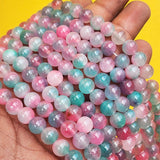 8MM NATURAL ROUND JADE AGATE BEADS SEMI PRECIOUS GEMSTONE BEADS FOR JEWELRY MAKING 15 INCH (47-50 PCS) SOLD BY PER LINE/STRING PACK