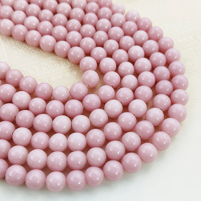 PINK OPAL JADE ' 1 STRING/LINE PACK OF 8 MM 45-46 BEADS APPROX
