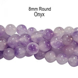 8MM NATURAL ROUND JADE AGATE BEADS SEMI PRECIOUS GEMSTONE BEADS FOR JEWELRY MAKING STRAND 15 INCH (46-48PCS)