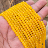 2 STRANDS/ LINES, 4MM ROUND IMITATION JADE GLASS BEADS STRANDS, HOLE: 1.1~1.3MM, ABOUT 400PCS/STRAND, 31.4INCHES NO RETURN OR EXCHANGE DUE TO SPRAY PAINTED BAKED BEADS