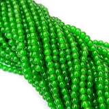 2 STRANDS/ LINES, 6MM ROUND IMITATION JADE GLASS BEADS STRANDS, HOLE: 1.1~1.3MM, ABOUT 280 PCS/STRAND, 31.4INCHES NO RETURN OR EXCHANGE DUE TO SPRAY PAINTED BAKED BEADS