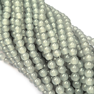 2 STRANDS/ LINES, 6MM ROUND IMITATION JADE GLASS BEADS STRANDS, HOLE: 1.1~1.3MM, ABOUT 280 PCS/STRAND, 31.4INCHES NO RETURN OR EXCHANGE DUE TO SPRAY PAINTED BAKED BEADS