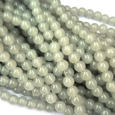 1 STRAND/ LINE, 8 MM ROUND IMITATION JADE GLASS BEADS STRANDS, HOLE: 1.1~1.3MM, ABOUT 100 PCS/STRAND, 31.4INCHES NO RETURN OR EXCHANGE DUE TO SPRAY PAINTED BAKED BEADS