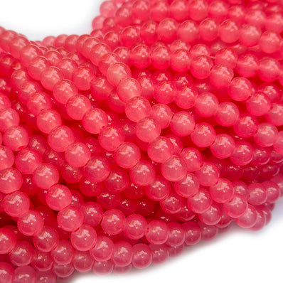 1 STRAND/ LINE, 8 MM ROUND IMITATION JADE GLASS BEADS STRANDS, HOLE: 1.1~1.3MM, ABOUT 100 PCS/STRAND, 31.4INCHES NO RETURN OR EXCHANGE DUE TO SPRAY PAINTED BAKED BEADS