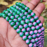 PER LINE, 8MM SIZE JADE REPLICA FINE QUALITY OF GLASS BEADS FOR JEWELRY MAKING, APPROX 48~51 BEADS