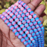 PER LINE, 8MM SIZE JADE REPLICA FINE QUALITY OF GLASS BEADS FOR JEWELRY MAKING, APPROX 48~51 BEADS