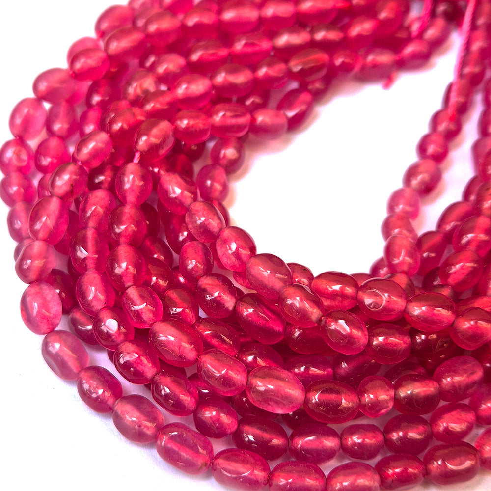 1 LINE/STRING PACK' SIZE APPROX 7x9 MM SMALL TUMBLE JADE BEADS