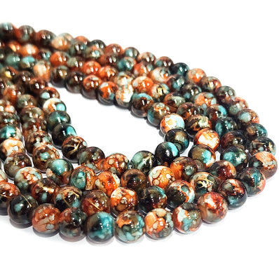 PER LINE, 8MM SIZE JADE REPLICA FINE QUALITY OF GLASS BEADS FOR JEWELRY MAKING, APPROX 48~51 BEADS