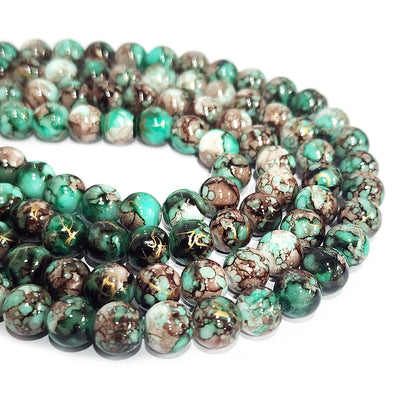 PER LINE, 8MM SIZE JADE REPLICA FINE QUALITY OF GLASS BEADS FOR JEWELRY MAKING, APPROX 48~51 BEADS