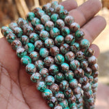 PER LINE, 8MM SIZE JADE REPLICA FINE QUALITY OF GLASS BEADS FOR JEWELRY MAKING, APPROX 48~51 BEADS