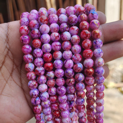 PER LINE, 8MM SIZE JADE REPLICA FINE QUALITY OF GLASS BEADS FOR JEWELRY MAKING, APPROX 48~51 BEADS