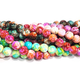 6 LINES COMBO PACK, 8MM SIZE JADE REPLICA FINE QUALITY OF GLASS BEADS FOR JEWELRY MAKING