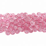 1 Long String about 32 inches long, approx. 100~103 Beads in string, Fine quality of 8mm Size dual Color Crackle Glass beads for jewelry making. Light Pink color