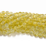 1 Long String about 32 inches long, approx. 100~103 Beads in string, Fine quality of 8mm Size dual Color Crackle Glass beads for jewelry making. Yellow color