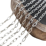 5x9 mm Silver Polished Cut Iron Alloy Chain – Approx. 1 Meter for Jewelry Making