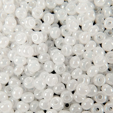 SPECIAL COLOR' OPAL WHITE' 20 GRAM BAG 11/0 SIZE ABOUT 2MM TINY CZECHOSLOVAKIA BEAD IMPORTED